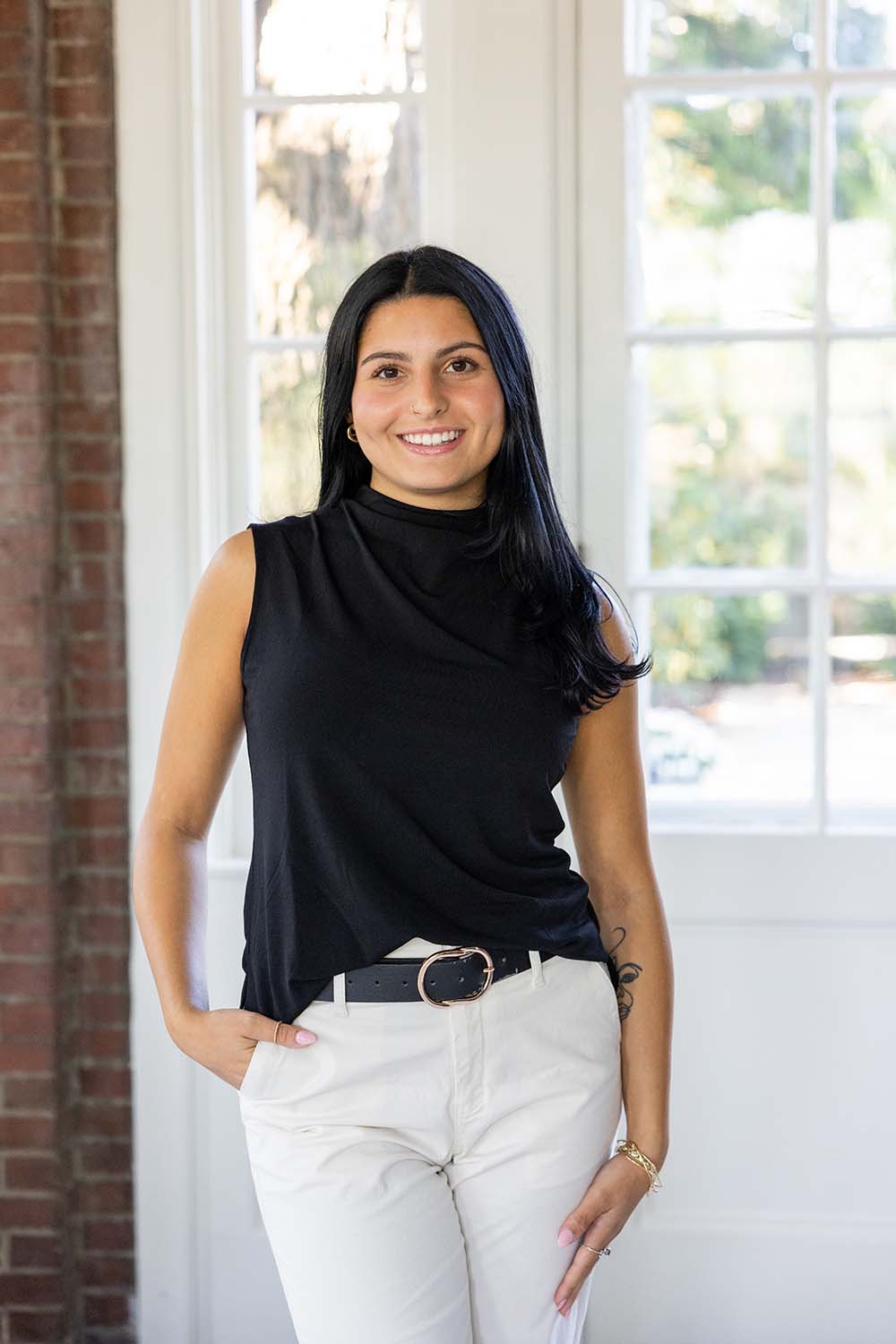 Alissa Costello, Junior Interior Designer at Hill & Harbor, supporting material selection and interior styling projects.